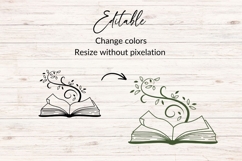 Book With Vines SVG Product Image 2