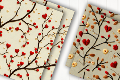 Rustic Embroidery Floral Digital Paper Product Image 2