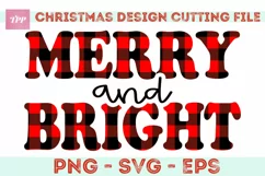 Merry and Bright Holiday svg- Christmas SVG Product Image 2