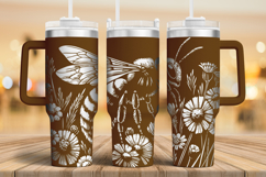 Tumbler laser svg|40oz Tumbler Honey Bee wrap Product Image 2