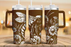 Tumbler laser svg|40oz Tumbler Honey Bee wrap Product Image 2