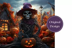 3D Halloween Monster Tumbler Wrap, 3D Halloween PNG Product Image 2