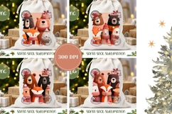 Christmas Animals Santa Sack PNG, Kids Santa Sack Designs Product Image 2