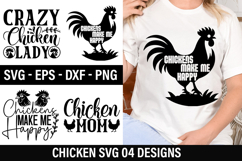 Chicken SVG Design - Chickens Make Me Happy Product Image 1