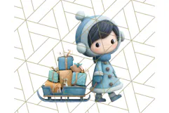 Christmas Whimsy Clipart, Holiday Kids PNG Graphics Product Image 2