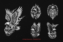10 Bundle Dark Art Eagle Engine Bird Motorcycle V Twin Biker Product Image 3