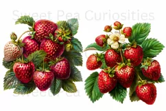 Strawberry, Strawberries, Ephemera, PNG, Clipart Product Image 2
