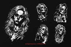 10 Bundle Dark Art Sugar Girl Muertos Mexicana Women Floral Product Image 3