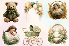 Green Boho Baby Shower Sublimation Bundle Product Image 3