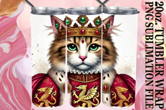 Radiant spirits 20oz tumbler wrap, Royal Cat Product Image 1