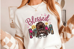 Blessed mom PNG sublimation | Mother's Day PNG T-Shirt Product Image 9