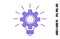 Purple Idea Generation Icon Product Image 1