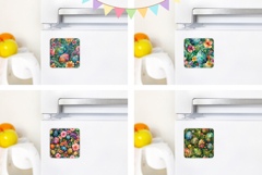 Easter Magnet Template, Spring Flowers Magnet Designs Product Image 2