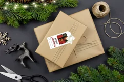 Cozy Winter Gift Tags, Christmas Girl Gift Tag Designs Product Image 2
