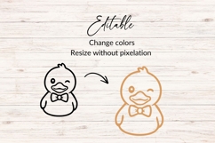 Rubber Duck wearing a Bow Tie SVG Product Image 2