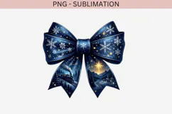 Christmas winter bow png design for T-shirts Product Image 2