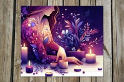 Girl in purple | 8 modern skinny tumbler Sublimation designs Product Image 2