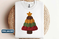 Crochet Yarn Christmas Tree PNG, Christmas tree PNG Product Image 3