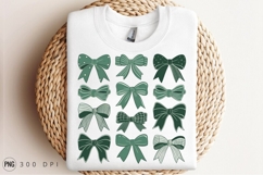 Decorative Green Bow Set For Sublimation PNG Product Image 2
