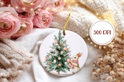 Christmas Rabbit Ornament, Boho Christmas Tree Ornament PNG Product Image 2