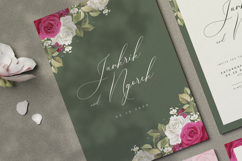 beautiful wedding card invitation with roses flower Product Image 2