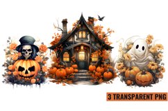 Watercolor Halloween Sublimation , PNG Product Image 1