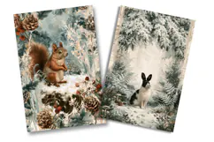 Woodland Bunny Squirrel Junk Journal Pages Product Image 2