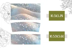 White Glitter Tumbler Design, Glitter 40 Oz Tumbler Template Product Image 2