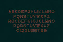 Greenth Outline Font Bold Double-Line Geometric Product Image 2