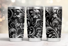 20oz Tumbler laser svg|Seamless Vintage Floral pattern wrap Product Image 5