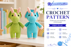 Triceratops Amigurumi Crochet Pattern PDF Product Image 7