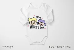 Happy fathers day svg, best dad kawaii clipart svg cricut Product Image 2