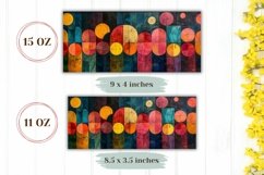Colorful Art Mug Wrap Design, Circle Mug Template Product Image 2