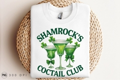 Shamrock Cocktail Club Drinks St Patricks Day PNG Product Image 3