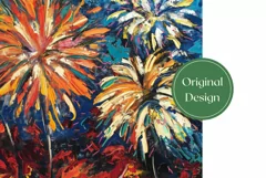 Fireworks Tumbler Wrap Design, Colorful Tumbler Sublimation Product Image 2