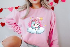Unicorn Valentine Clipart Sublimation, Christmas Clipart Product Image 2