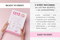 Cute Pink Cake Order Form Canva Template Product Image 2