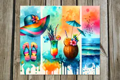 BeachLife | tropical Skinny Tumbler Sublimation design PLUS Product Image 2