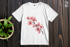 Cherry Blossom Branch Clipart Sublimation PNG Product Image 2
