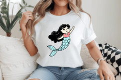 Baby mermaid clipart SVG Design, Mermaid SVG Design Product Image 2