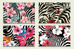 Floral Zebra Print Cutting Boards sublimation Design Product Image 2
