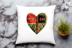 Tribal Pattern Heart Clipart Sublimation PNG Product Image 3