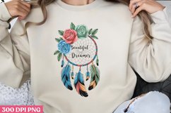 Beautiful Dreams PNG, Dreamcatcher Sublimation PNG Product Image 1