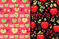 Red Apple Pattern Digital Papers Bundle Product Image 3