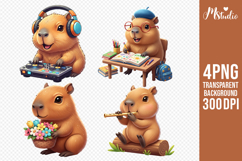 Cute Capybara Activities PNG Clipart Product Image 1