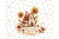 Autumn Treehouse & Woodland Cabin PNG Clipart Product Image 2