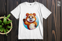 Cute Donut Bear Clipart Sublimation PNG Product Image 2