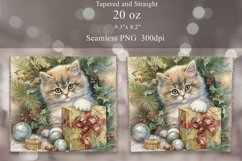 Christmas Cat Tumbler Sublimation | Winter Tumbler Wrap Product Image 2