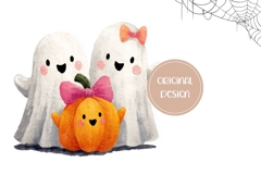 Cartoon Halloween Ghost Backgrounds, Halloween Ghost PNG Product Image 2