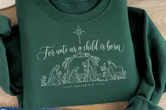 Heaven Touched Earth Nativity Christmas PNG, Christian Nativ Product Image 2